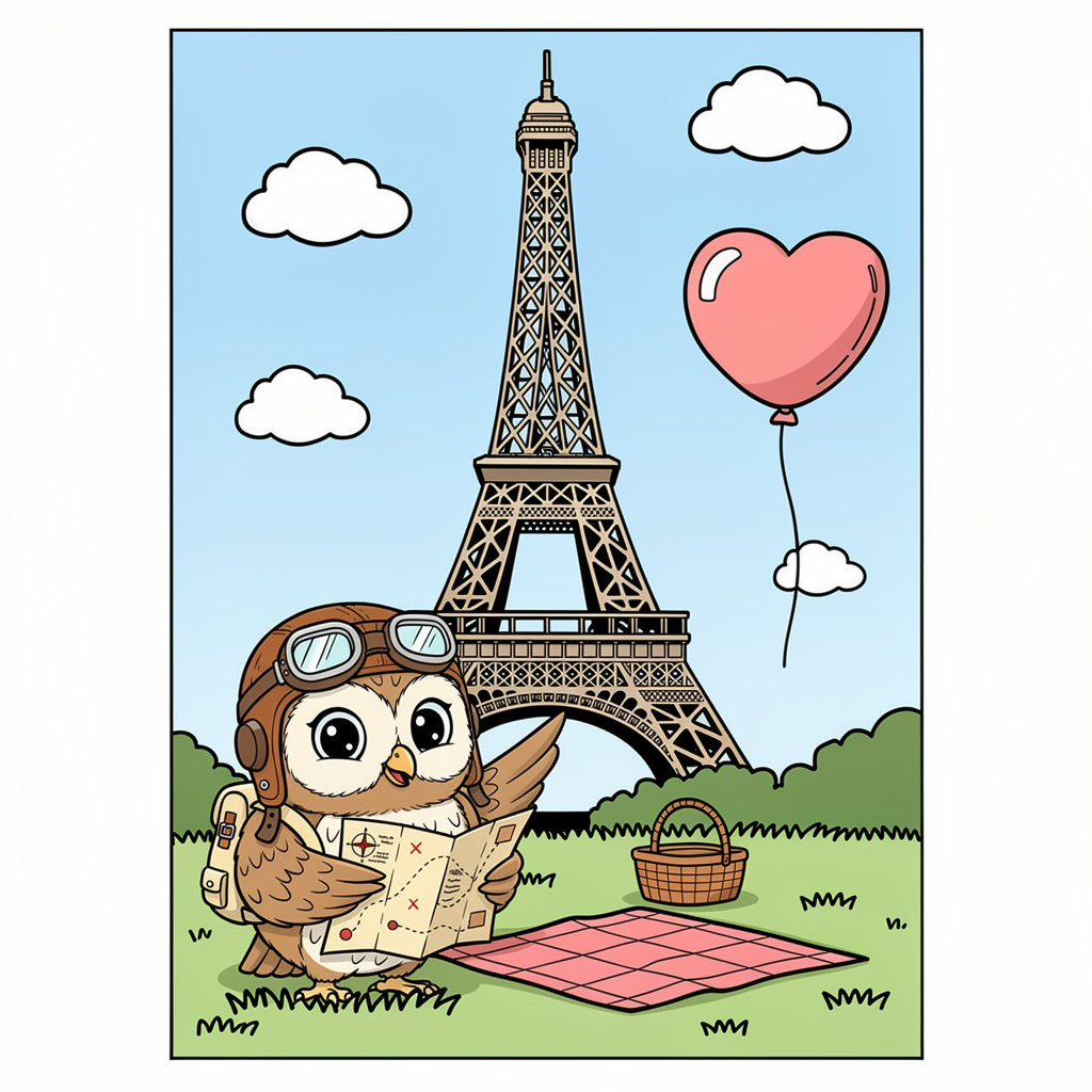 Zoe la chouette découvre la Tour Eiffel